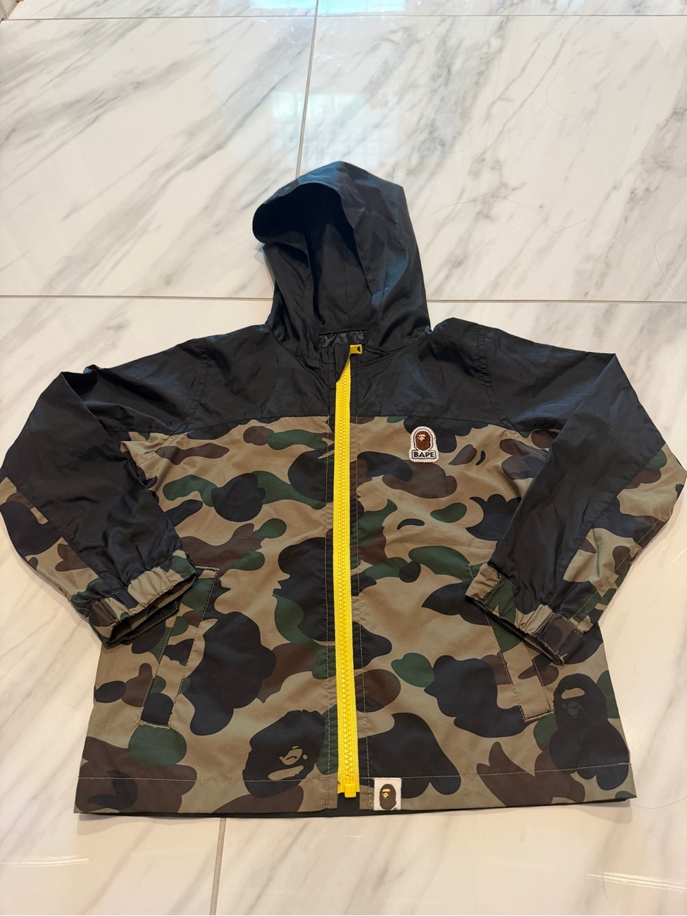 BAPE Kids Camo Hooded Windbreaker Jacket
